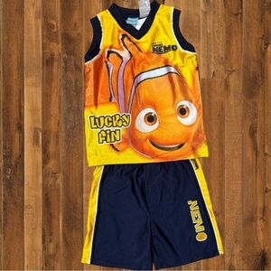 Vintage Y2K Disney Pixar Finding Nemo “Lucky Fin” Tank & Shorts Set – Boys S